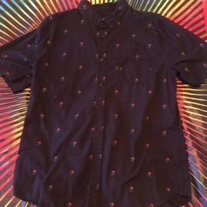 Pac Sun Roses button up shirt